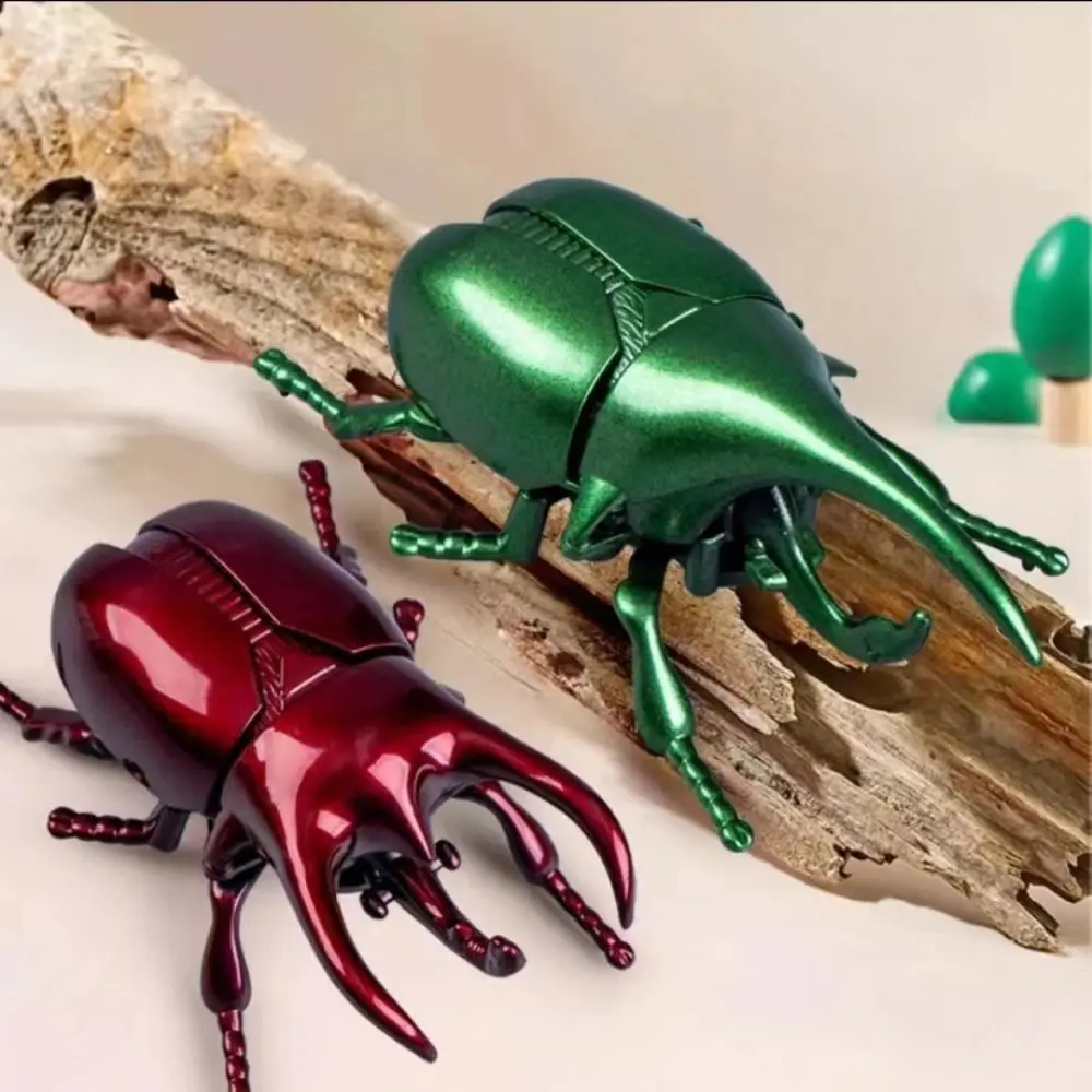 Clockwork Toys Wind-Up Beetle Toy Trick Props Wild Insect Simulated Beetle Insect Model Education Realistic