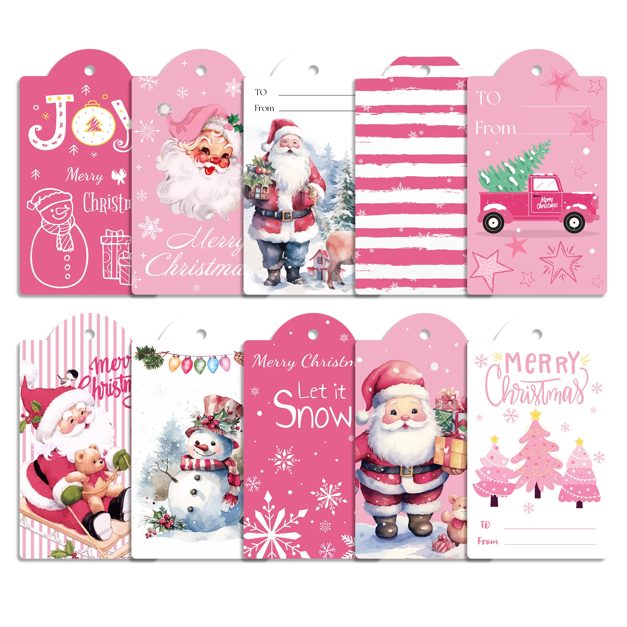 60 stücke Weihnachten Santa Claus Papier Tag mit String Nussknacker Geschenk Verpackung Label Box Dekoration Karte Für Weihnachten Party Liefert – Detail 4