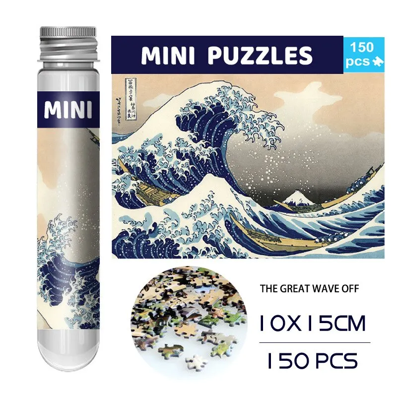 150pcs Jigsaw Puzzle Test Tube Van Gogh Sunflower Japan The Great Wave Off Kanagawa Famous Oil Paintings Puzzle Christmas Gift 150pcs Jigsaw Puzzle Test Tube Van Gogh Sunflower Japan The Great Wave Off Kanagawa Famous Oil Paintings Puzzle Christmas Gift