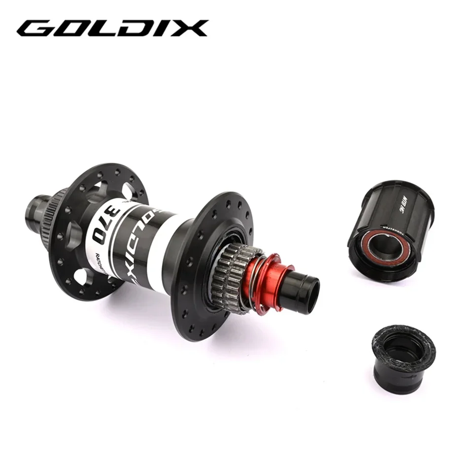 GOLDIX M370 자전거 허브 밀폐형 베어링 센터 잠금 디스크 브레이크 J-Bend 28 홀 래칫 36T 부스트 MTB 허브 Shimano HG MS XD