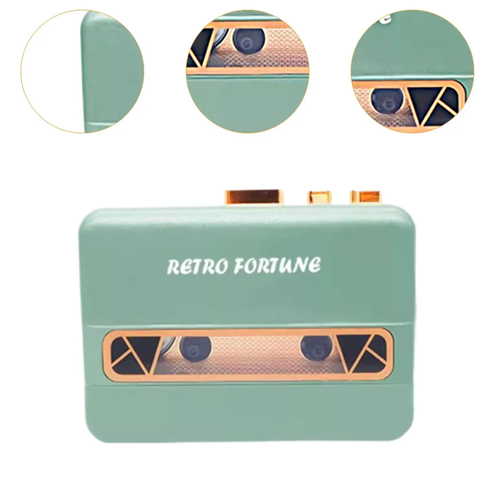 Portable Cassette Player High Performance Stereo with 3.5mm Earphone Jack Professional Lightweight Birthday Gift Compact Walkman