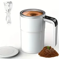 Tasse à café électrique auto-briquante de 380ML, tasse à café étanche IP67, chargeur USB, affichage numérique, tasse magnétique automatique 6