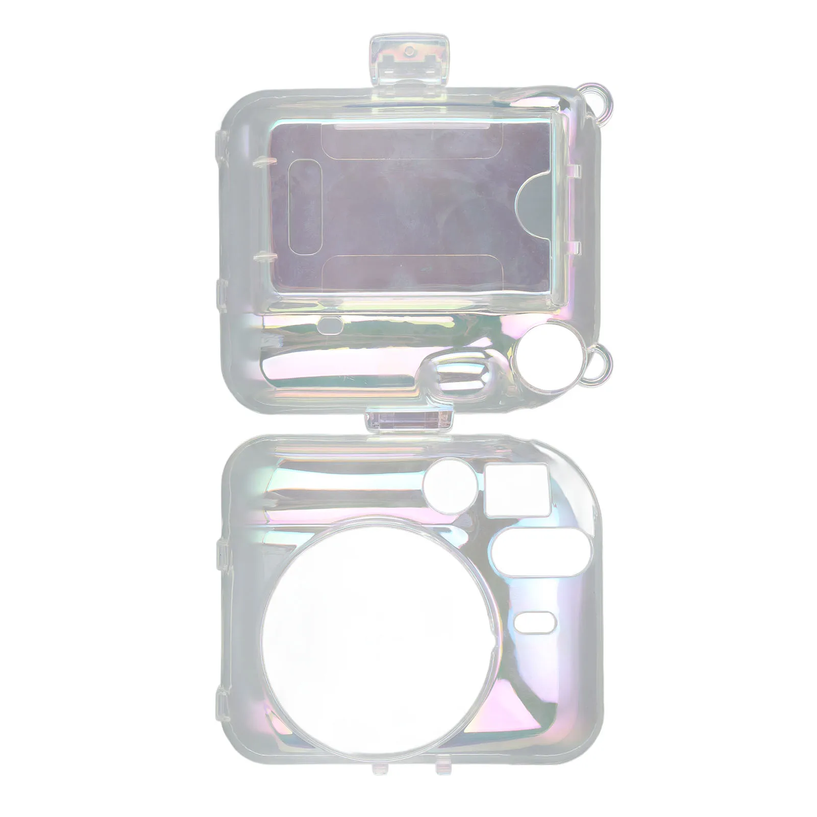 Fujifilm Instax Mini 12 Camera Case Clear PC Transparent Carrying Case Adjustable Shoulder