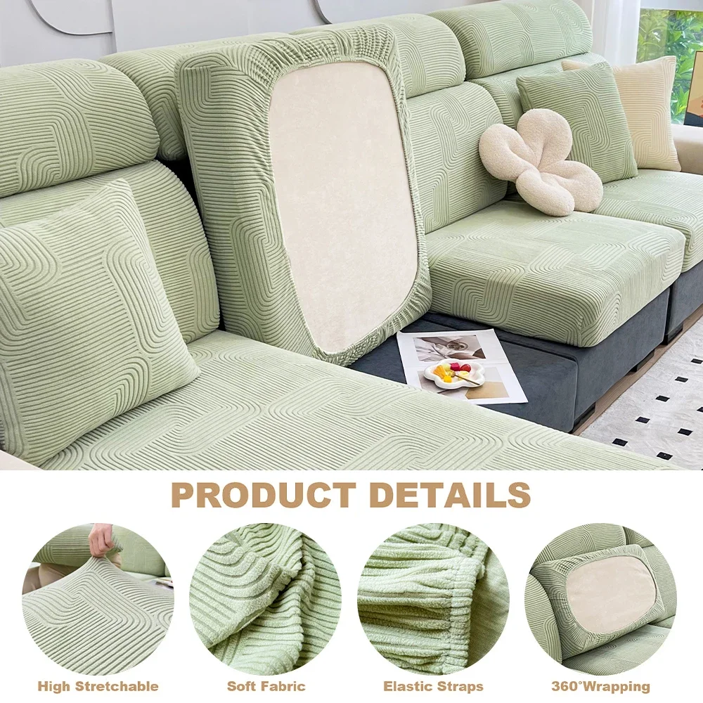 Jacquard Sofa Sectional Cover Elastic Sofa Cover Furniture Protector for Pets Washable Removable Sofa Seat Cushion Slipcover 6