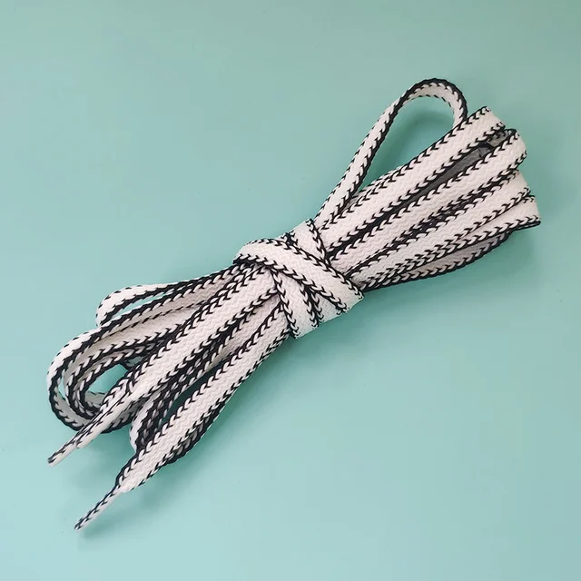 High Quality 120cm Round Black White Sholeaces Sneakers High-top Canvas Basketball White Shoe Strings Laces Accessories 3