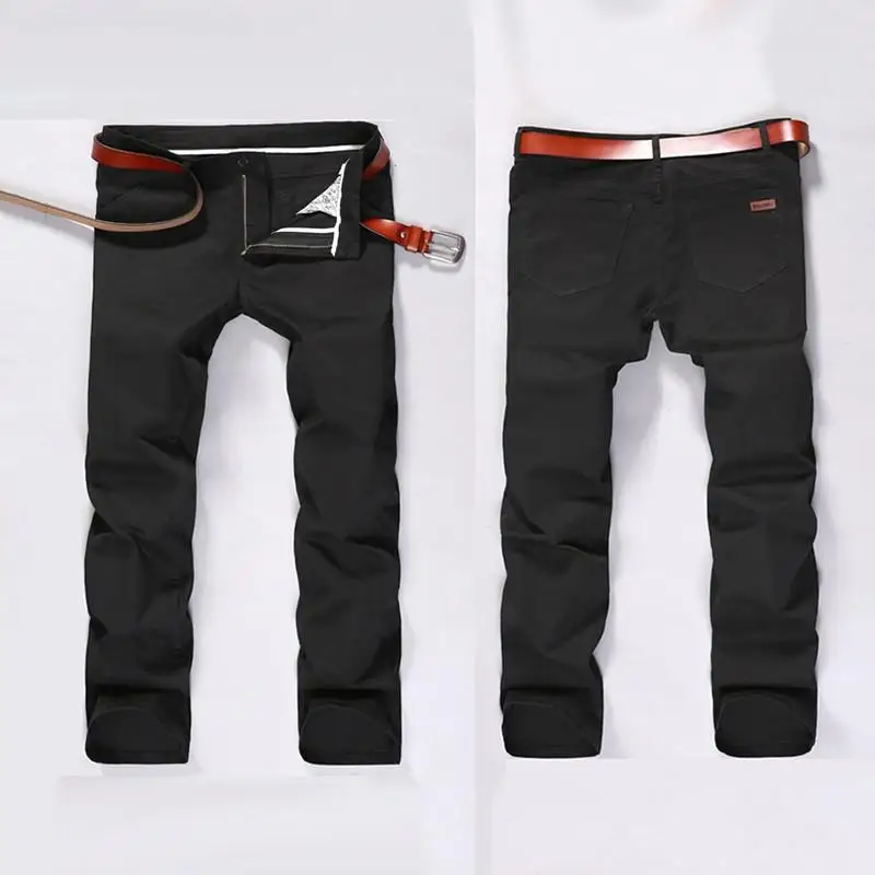 Fat Men Cotton Pants plus size casual trousers SIZE 30-50 black khaki pants stretch fabric 6