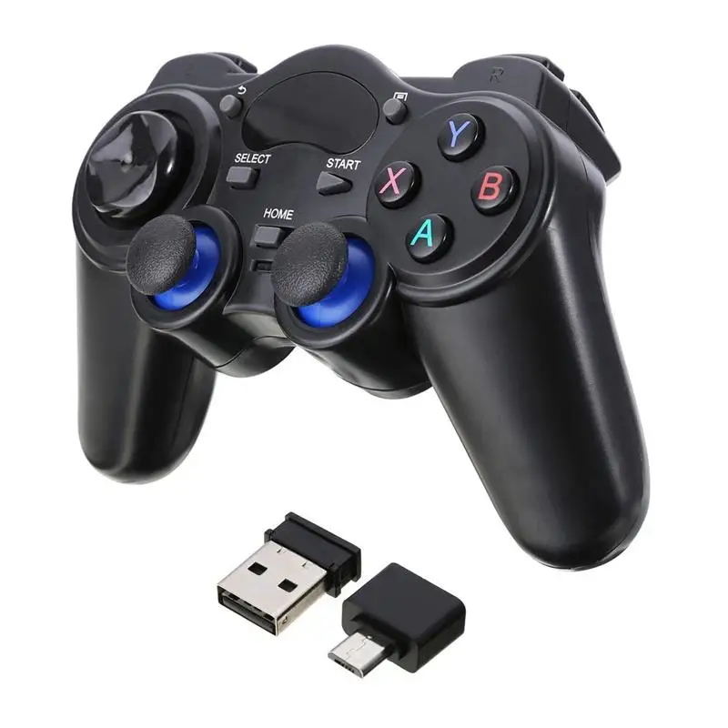 2.4G Wireless Gamepad Gaming Controller Joystick With USB Receiver OTG Converter For Android Tablets PC TV Box Game Accessories 