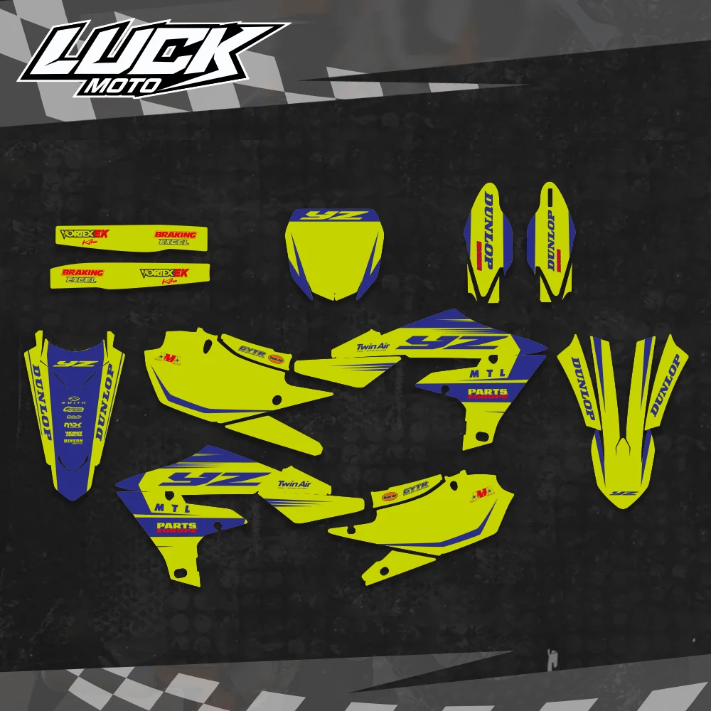 LUCKMOTO Motorcycle Graphics DECALS STICKERS for Yamaha YZ450F YZF450 2018- 2021 2022 For YZ250F YZF250 2019 2020 2021 2022 2023