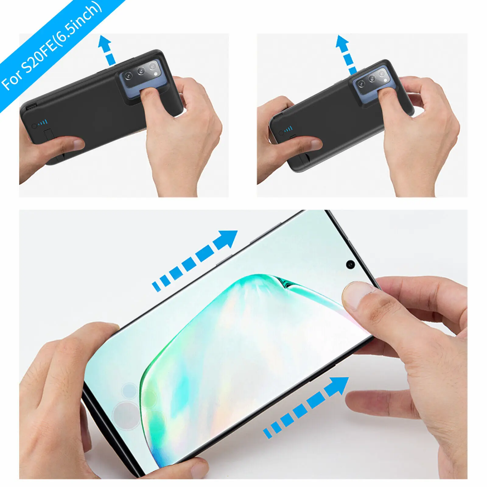Power Bank For Samsung S8 S9 S10 S20 S21 FE S22 S23 Note 20 8 9 10 Plus Ultra External Battery Case Portable power bank cell phone chargers