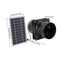 Ventilateur solaire à 62 entrées pour tuyau rond, 10W, 12V, ABS, panneau solaire, kit de ventilation pour maison pour animaux de compagnie, jetable, serre 3