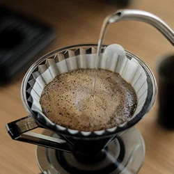 40-Pack Eco-Friendly Coffee Filter Papers for Hand Drip and American Coffee Makers (WHITE)