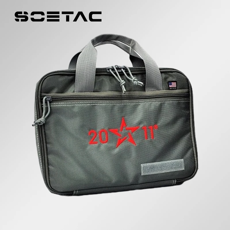 Grey embroidery 2011 Gun Carrier Case For STI TTI Tactical Pistol