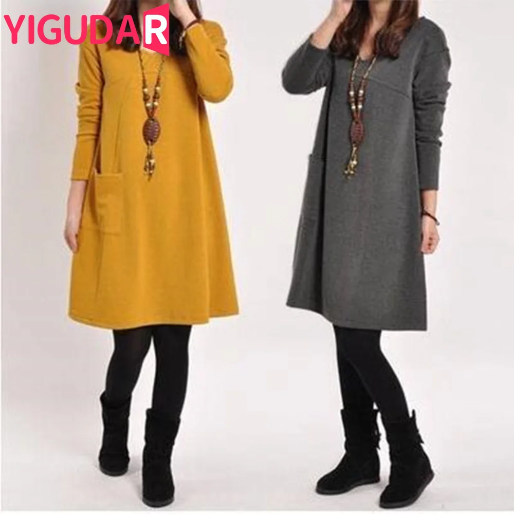 

maternity dresses Women Mid-length Dress Spring Autumn New Loose Harajuku Dress pregnant women clothing pregnancy dress fashion