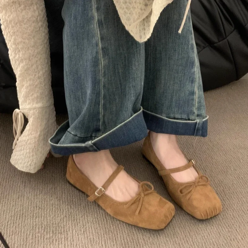 Dress Women's Shoes New Fashion French Style Girl Bow Multifunctional Pig Nose Princess Shoes Women's Flat Shoes Multicolor 5
