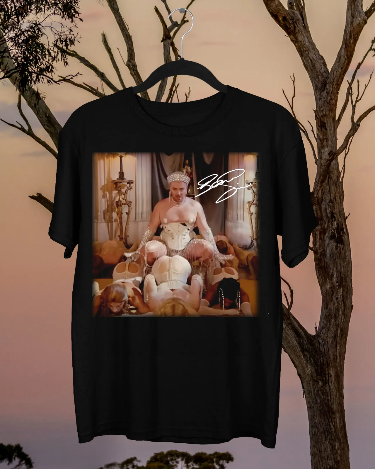 Ispirato Sam Smith Singer Manica Corta Nero S-2345Xl T-Shirt Unisex Gc296