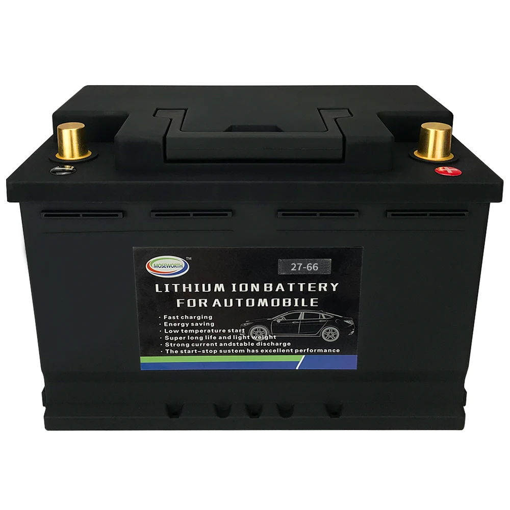 27-66 Batteria Per Auto 12V Lifepo4 Batteria Per Auto Portatile Starter Ferro Fosfato Batteria Al Litio Carica Rapida Per Camper Roulotte