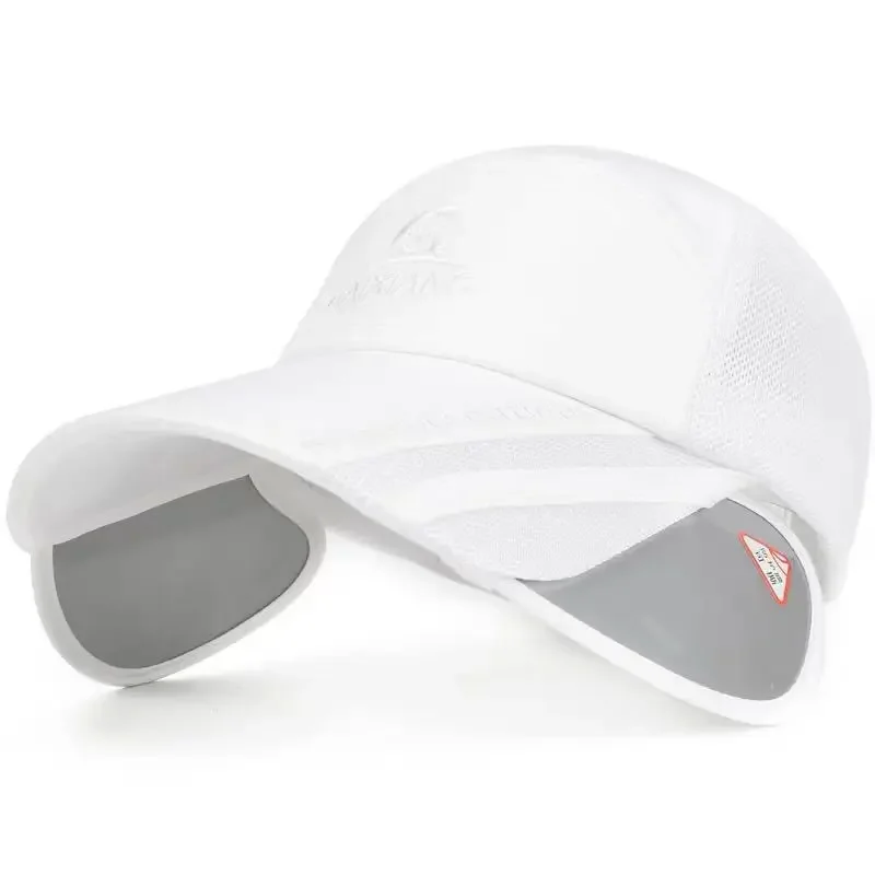 Unisex Outside Sun Hat Fashion Retractable Shade Sunscreen Cap Casual Hip Hop Mesh Breathable Adjustable Cap baseball cap
