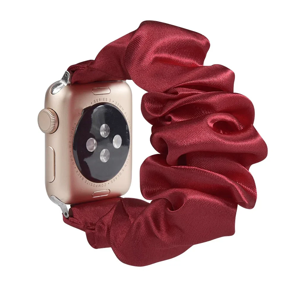 Enhanced Product Title: Stylish Adjustable Elastic Scrunchie Watch Band Strap
