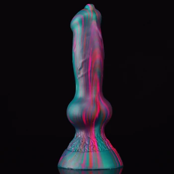 Small Dog Knot Dildo Suction Cup Soft Silicone Realistic Dildo Animal Wolf Fake Penis Anal Sex Toys for Women Female Masturbate 1