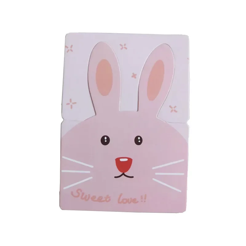Cartoon mini birthday card 3D Instagram style cute animal shaped thank-you card handwritten blessing cards high-end gift