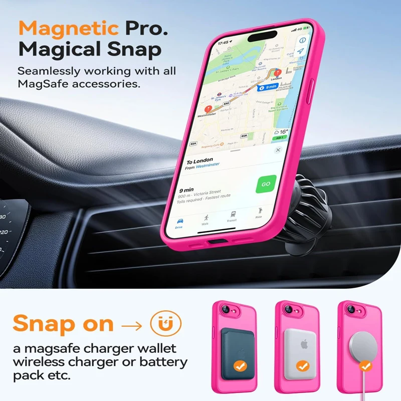 Luxury Matte Hard Case For iPhone 17E 16E 17 16 E 15 14 13 12 11 Pro Max iPhone17e iPhone16e Magsafe Charge Translucent Cover 3