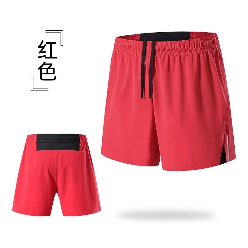 thumbnail image 1 of Hombres entrenamiento maratón entrenamiento Fitness baloncesto correr gimnasio sudor pantalones cortos con bolsillos Atlético secado rápido suelto transpirable verano, 1 of 5