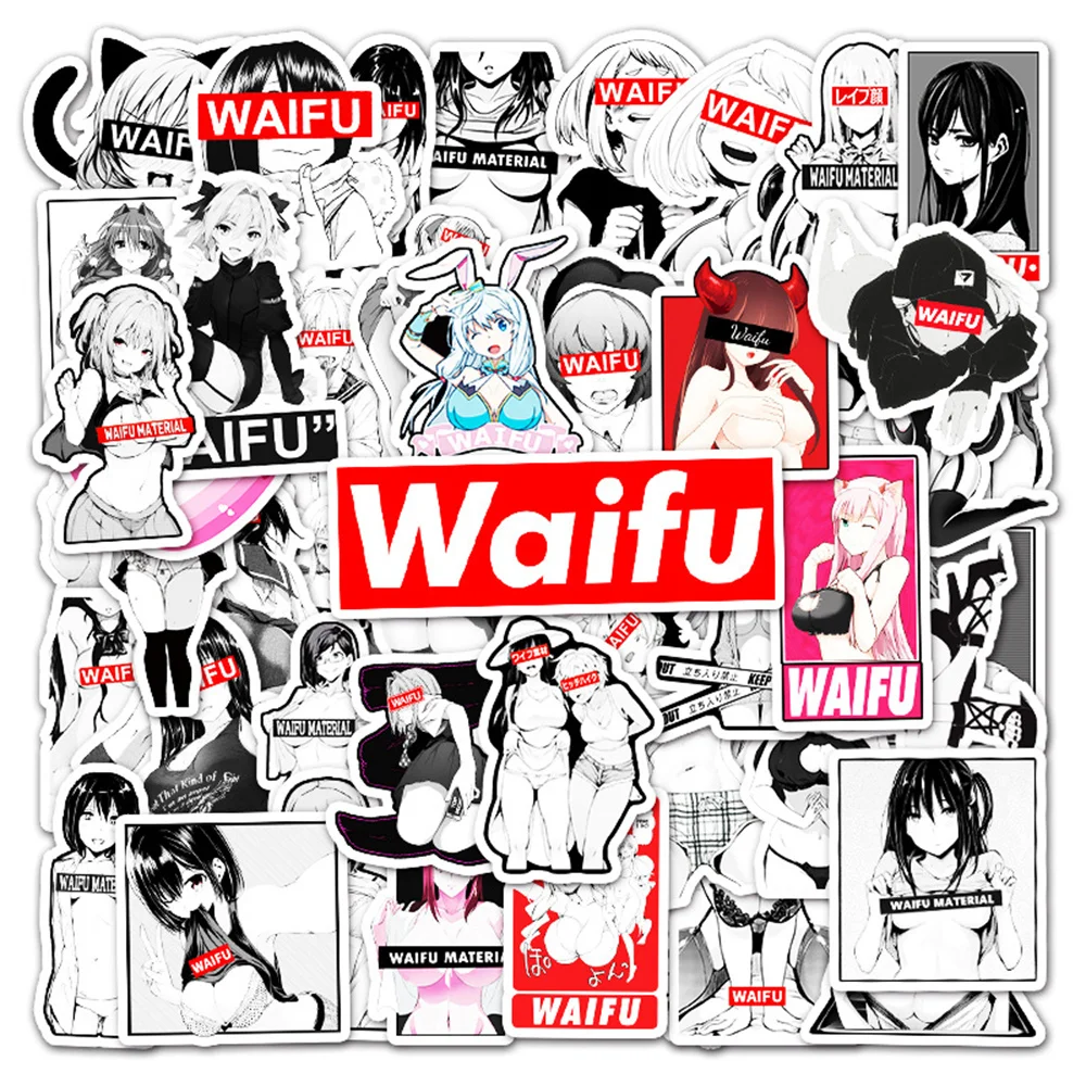 

10/30/50/PCS Cartoon Waifu Girl Sexy Creative Graffiti Sticker Bicycle Scooter Car Helmet Laptop Computer Wholesale