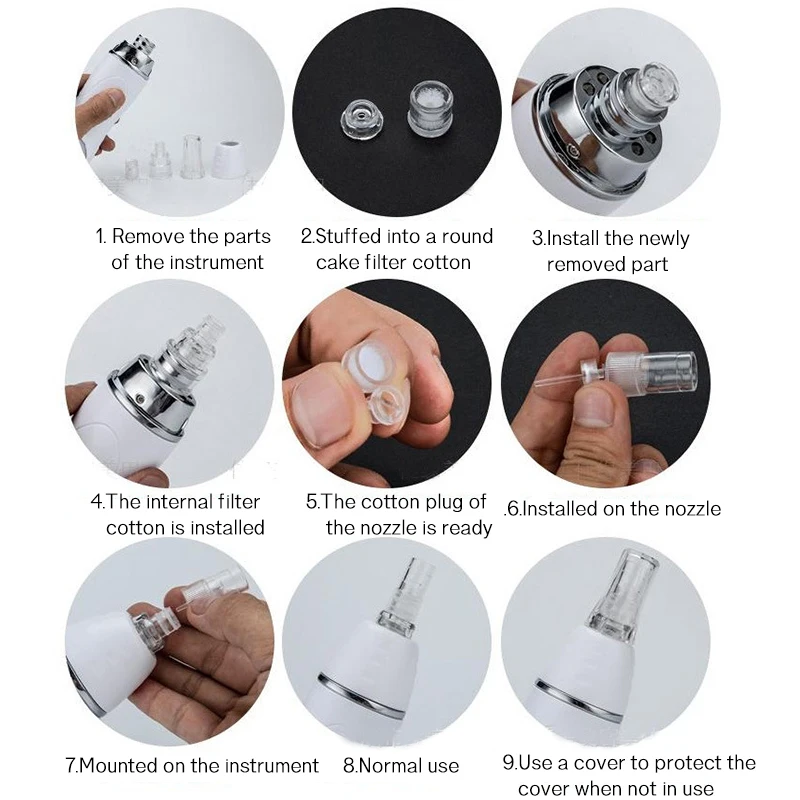 Portable 7 Tip Skin Diamond Peeling Beauty Machine Massager Anti-aging Microdermabrasion Removal Scar Acne Pore Device Face Care laser skin treatment