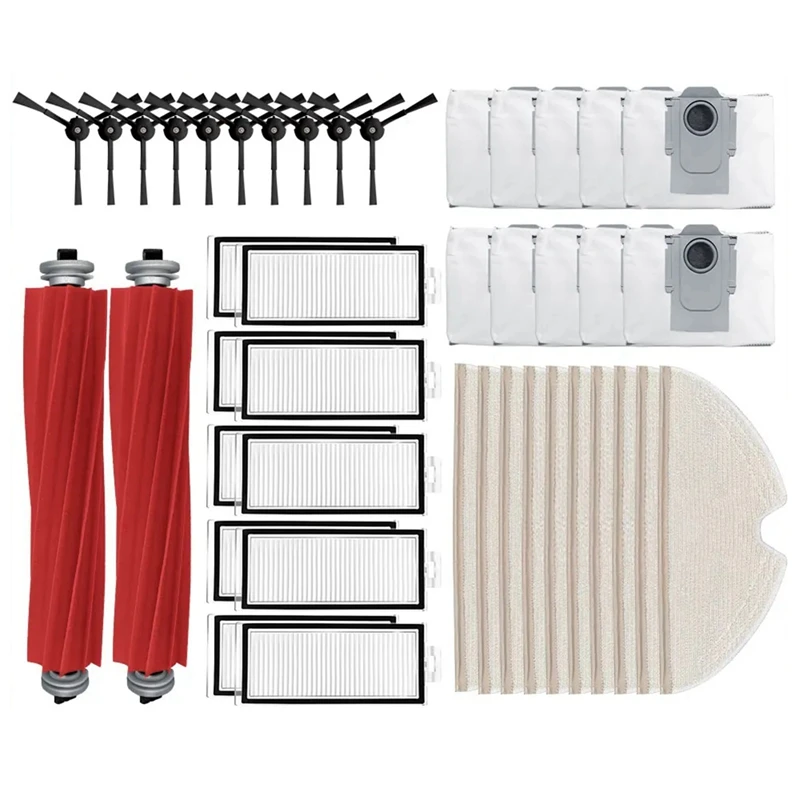 

Основная боковая щетка, HEPA-фильтр, тряпка, пылесборник для Roborock Q8 Max/Q8 Max + быстрое запасное устройство