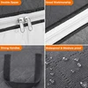 Large Clothes Storage Bags with Zips Duvet Storage Bag King Size Thick Breathable Fabric Underbed Storage Bags with Clear Window 5
