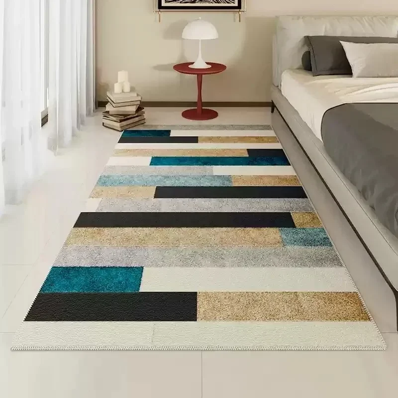 Cute Bedroom Headboard Rug Creative Girl Room Living Room Bedroom Sofa Modern Colorful Striped Soft Mats Home Decoration Retro