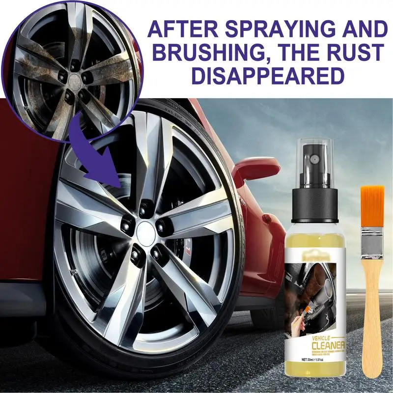30ml Car Rust Remover Spray For Car Detailing Removes Brake Dust For