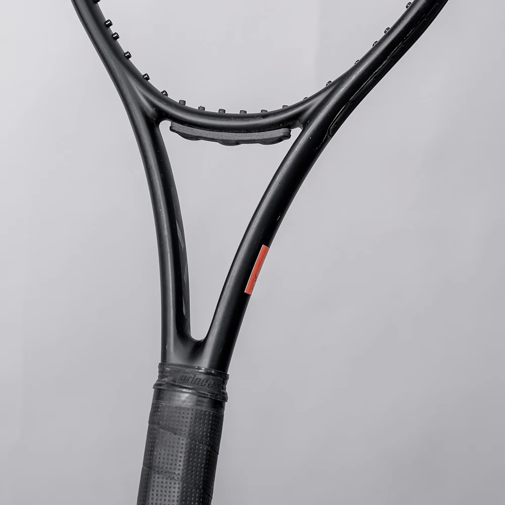 prince All-black racket G2 307g Shockproof Carbon Fiber Tennis Racquet Light-Weight Fast Control Intermediate Players