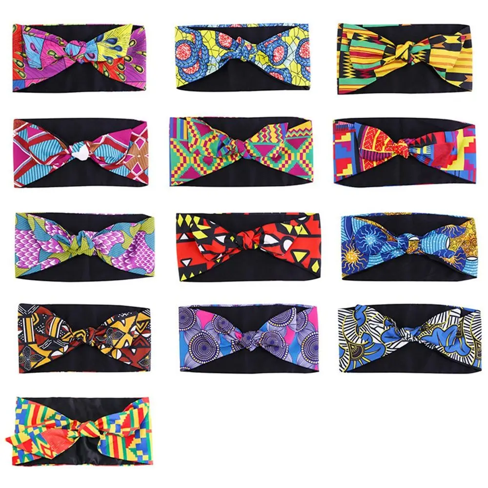 African Print Polyester Headband for Women Yoga Sports