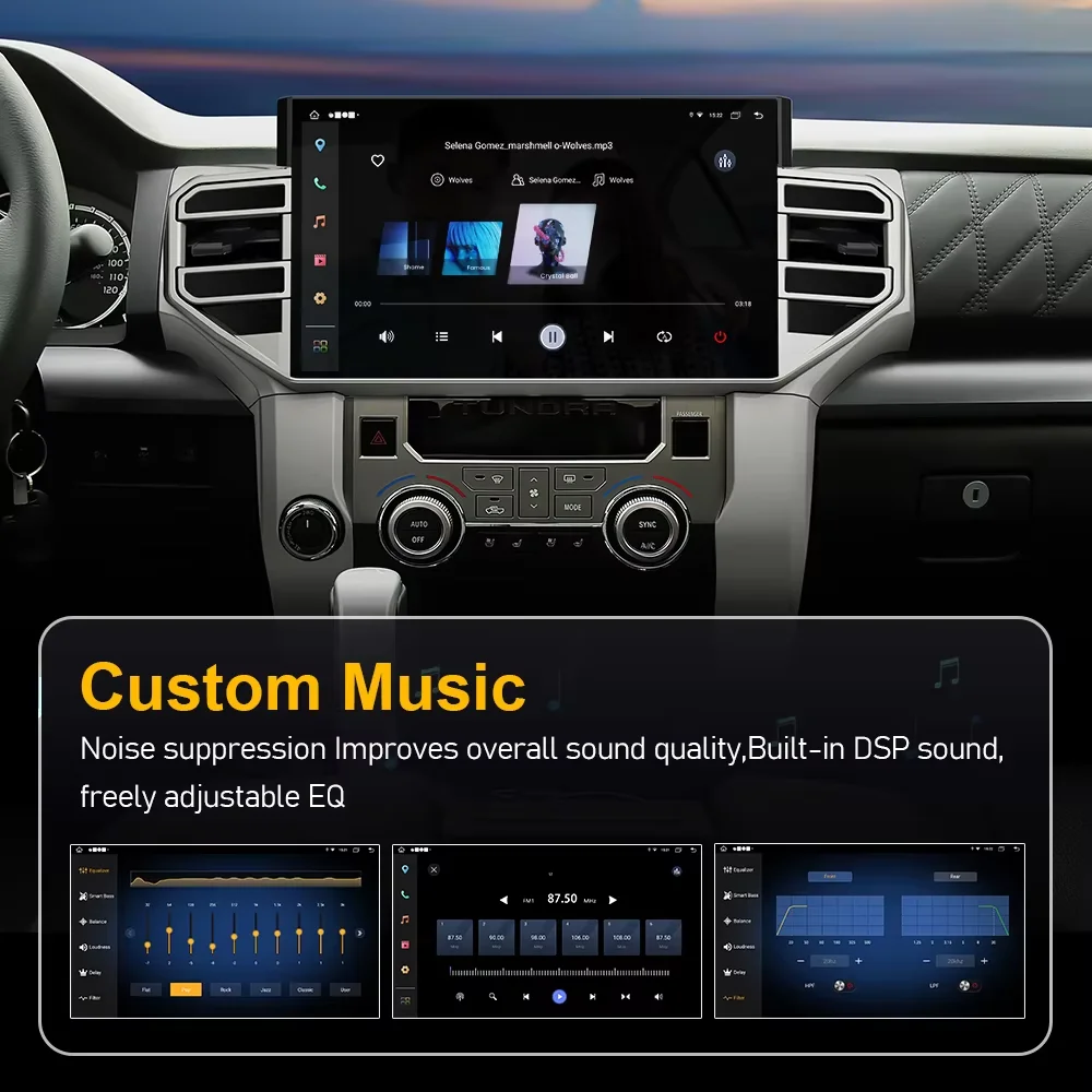 Autoradio Android Auto con GPS e Navigazione per Toyota Tundra 2015-2019 - immagine 4