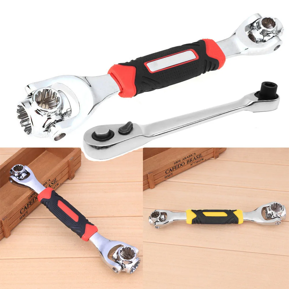 48 in 1 Socket Universal Wrench Rotary Spanner Work with Spline Bolts ...