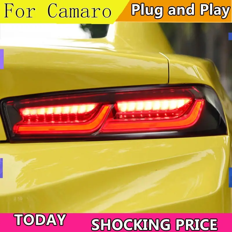 

Автостайлинг для Chevrolet Camaro, задние фонари 2016-2019, задние фонари Camaro DRL, сигнал поворота, тормоз, туман, задний свет