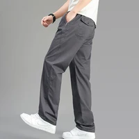 Big Size Men's Cargo Pants Casual Loose Straight Pants Cotton Long Trousers Zipper Pockets Mens Jogger Pants 5XL 6XL