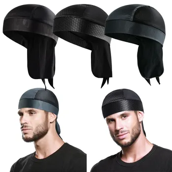 Sweat Wicking Beanie Cap Bandana Skull Cap Breathable Cooling Skull Hats Helmet Liner Pirate Hat for Men Women 2