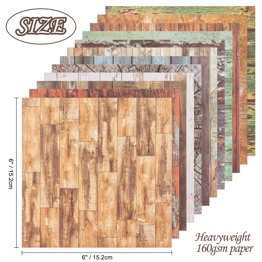 6x6inch Single-Sided Scrapbook Paper Pad 12 Sheets Marble Pattern Watercolor Cardstock Paper Mixture for Cardmaking