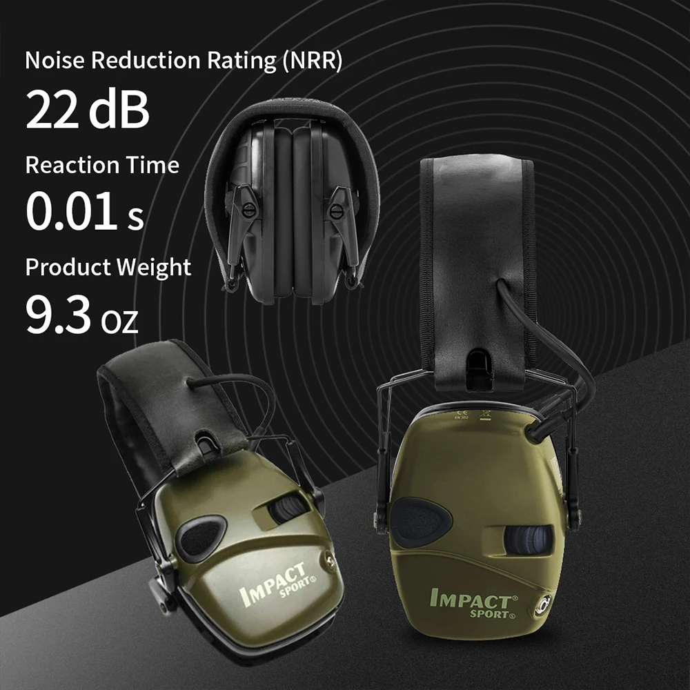 Howard Leight R-01526 Impact Sport Electronic Earmuff Shooting Protective Headset Foldable 5
