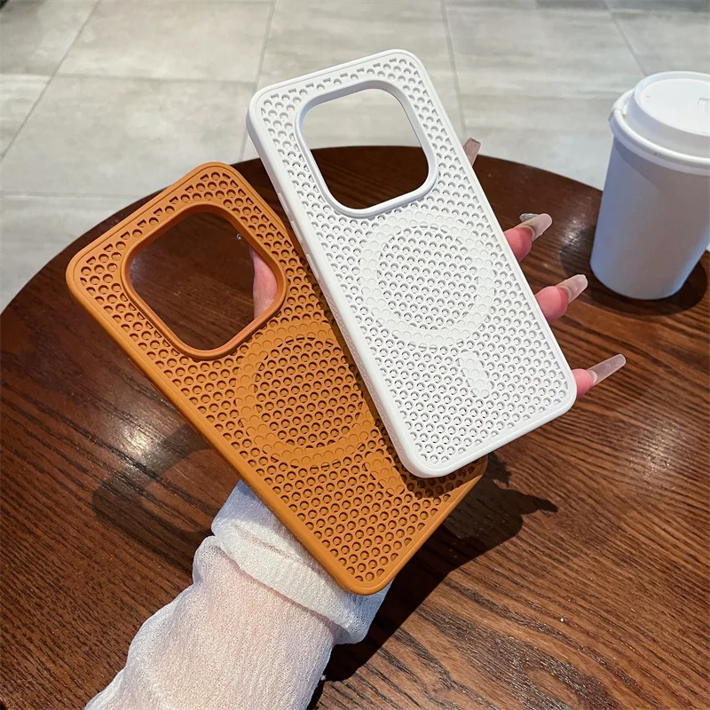 Enhanced Matte Magnetic Heat Dissipation Shockproof Hard Back Case with Hollow Design