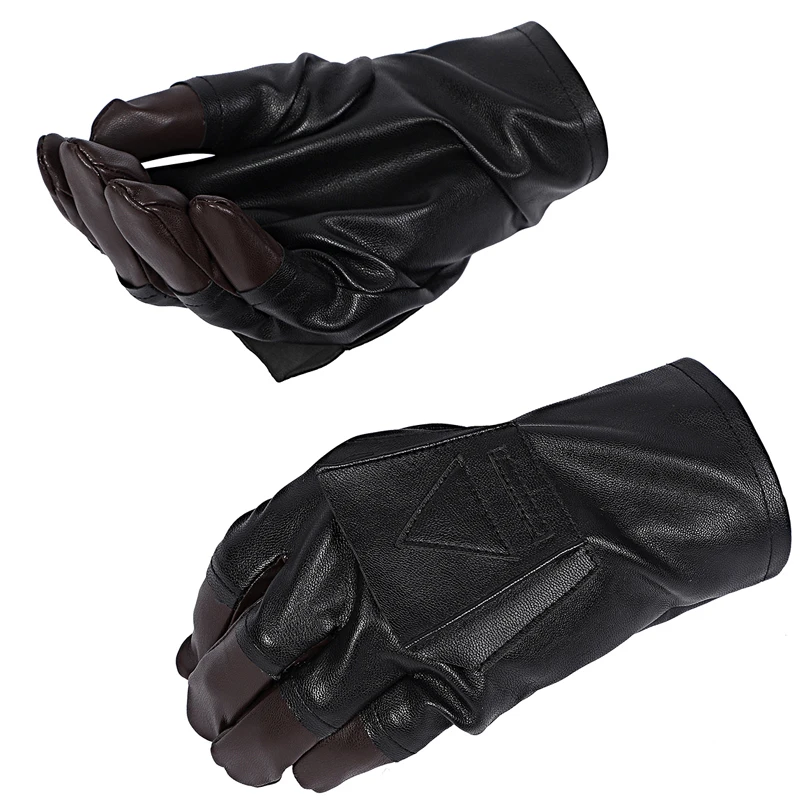 

Halloween Carnival Adult Superhero Boba Fett Gloves Jango's Son Cosplay Costume Accessories Faux Leather Hand Wear