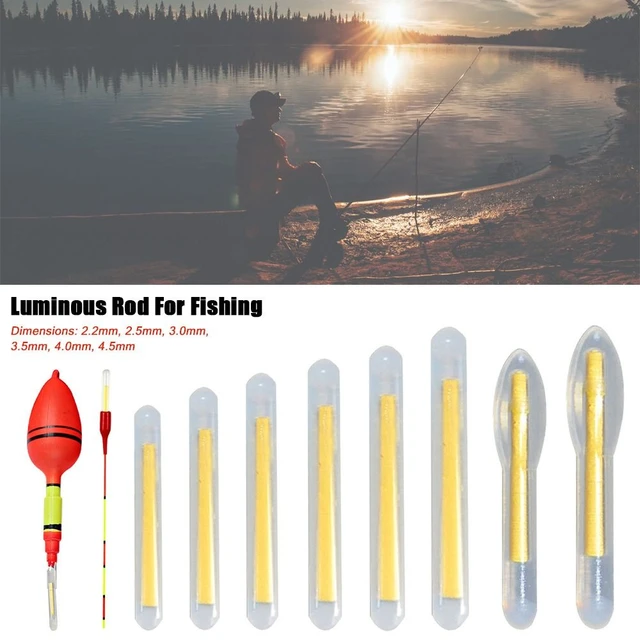 50pcs Fluorescent Rod Rough Fishing Buoy Night Light Fishing