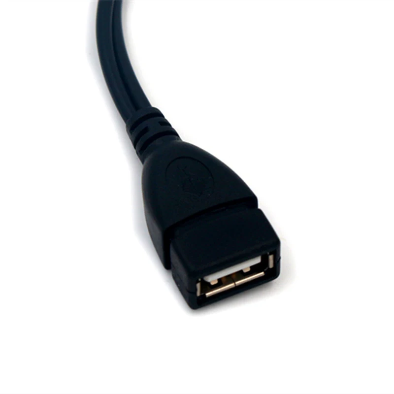 In 1 OTG Micro USB Host Power Y Splitter USB Adapter to Micro 5 Pin Male Female Cable 20cm