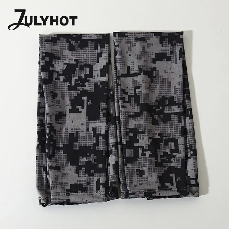 1 Pair Camouflage Arm Sleeves arm sleeves fishing sleeves UV Protection Cycling Fishing Running Ice Silk Long Tattoo Sleeve Anti-Sunburn Cuff Cover