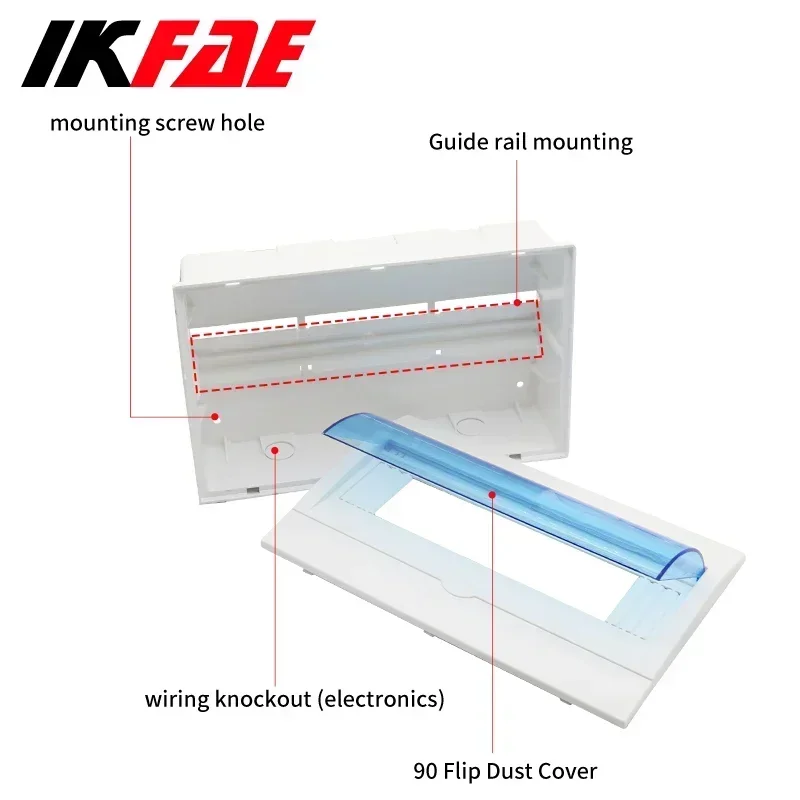 2-3/3-4/4-6/5-8/9-12 Ways Electric Transparent Cover Indoor Wall Mount Distribution Protection Box Waterproof Plastic Boxes electric distribution box