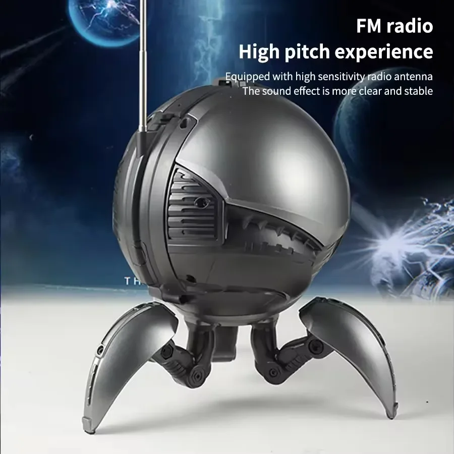 RGB Seven-color Light Cyberpunk Gravity Planet Subwoofer Gaming Desktop Laptop Speaker Wireless Bluetooth Card Radio Audio With