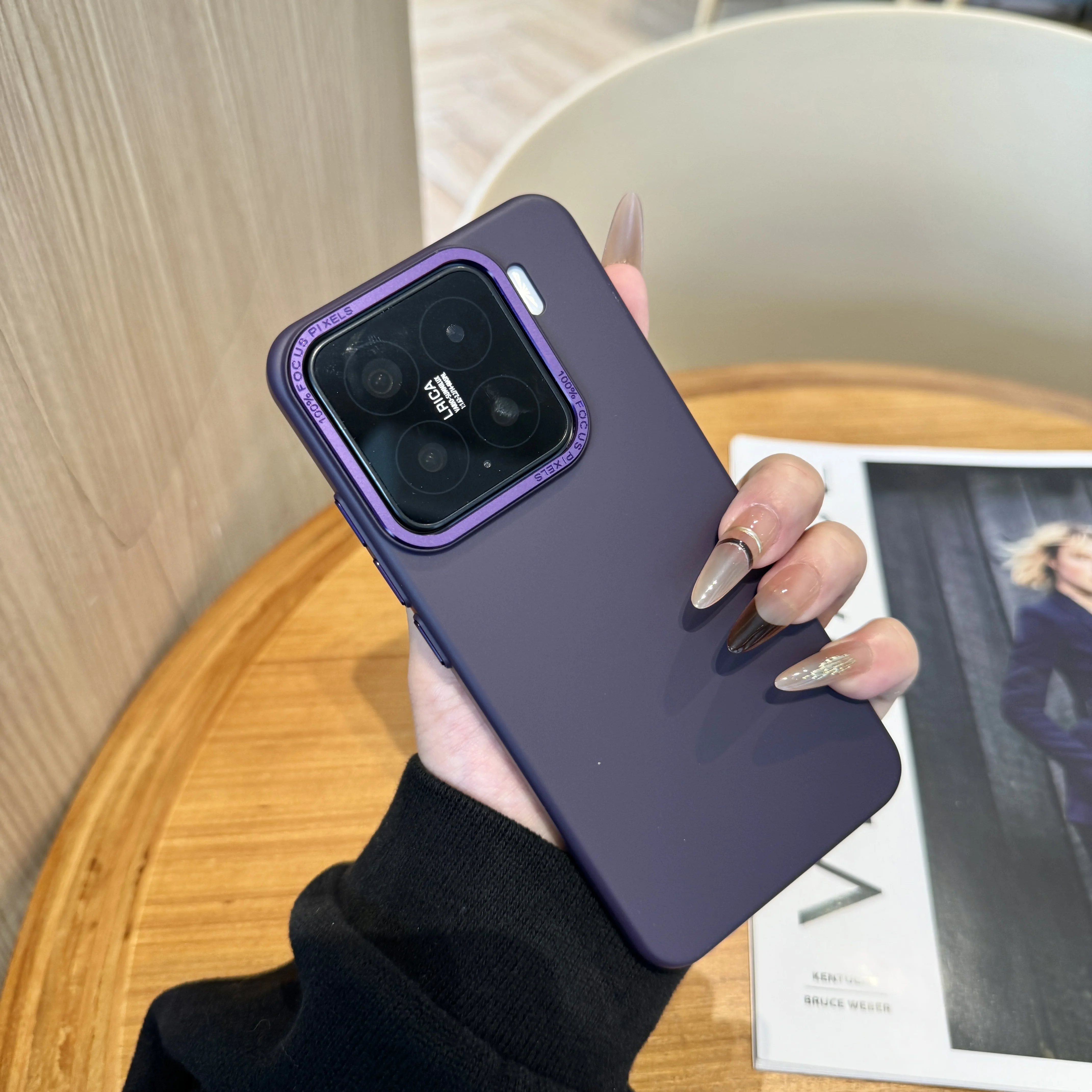 Solid Color Matte Shockproof Metal Phone Case with Camera Lens Protection