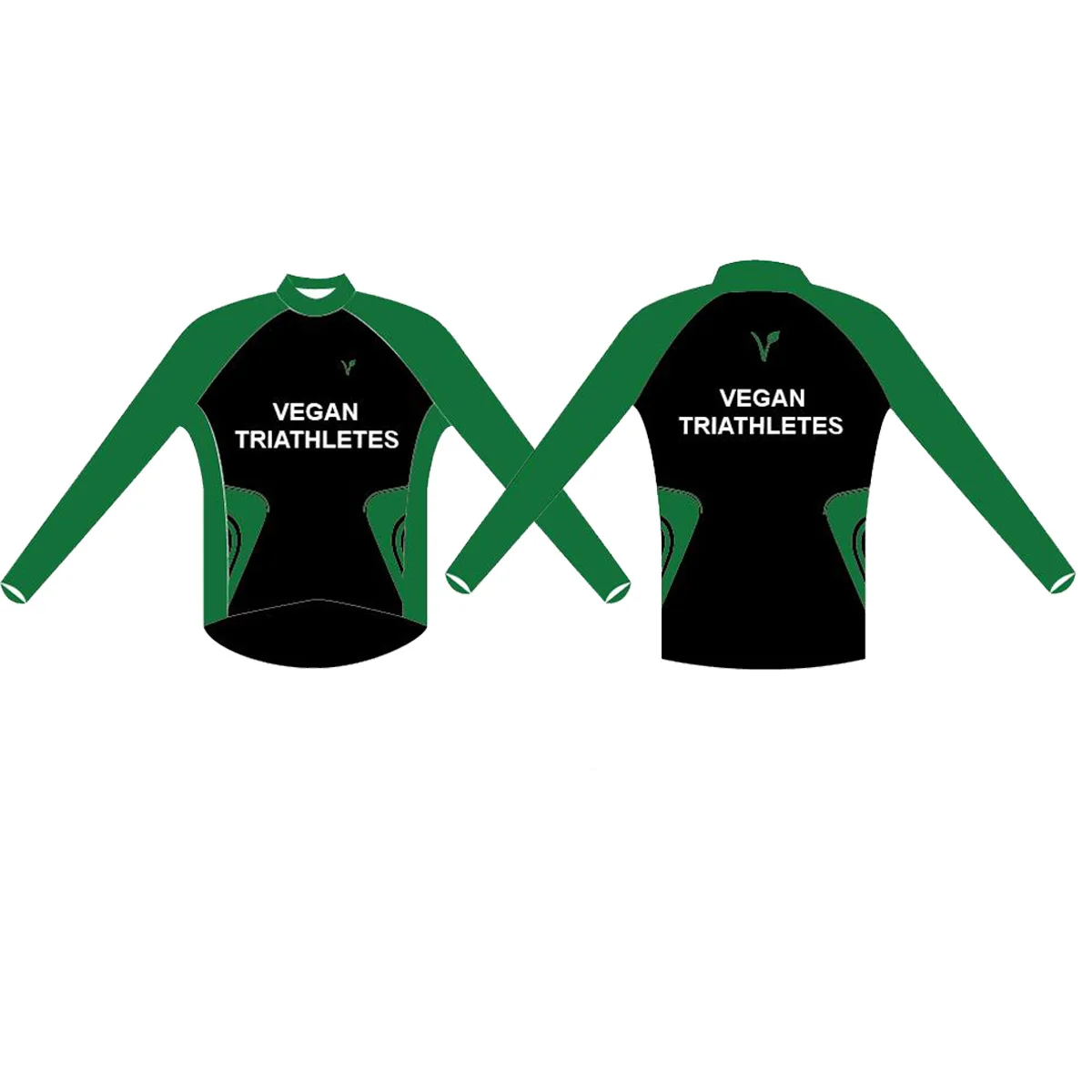 Tri Vegan Design Custom Cycling Jersey Winter Long Sleeve Windproof